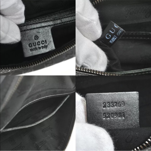 Authentic Gucci Imprime black canvas waist bag fanny pack belt bag - Picture 10 of 14